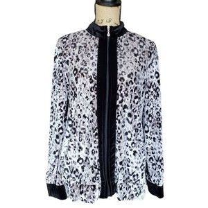 Jaclyn Smith Leopard Print Jacket Size Large